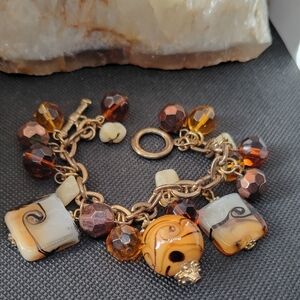 Vintage Art Glass Cha Cha Bracelet